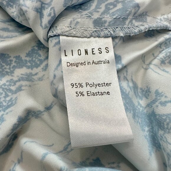 Lioness Dress XS White Blue Patterned Slip Style Dress Sleeveless NWT - Picture 6 of 11